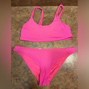 Athleta Swim Set Hot Pink